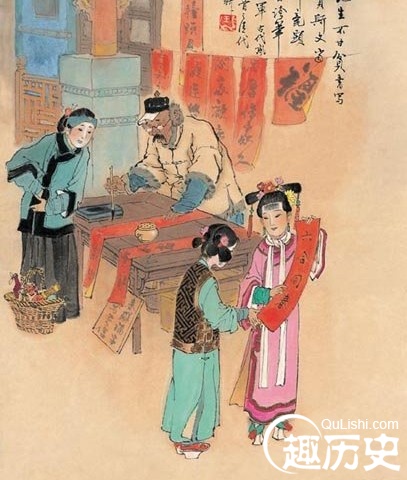 FB体育 FB体育平台春节简介过年_古代春节的来历和习俗诗歌_贴春联的故事传说 - 趣历史(图4)