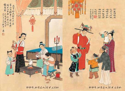 FB体育 FB体育平台春节简介过年_古代春节的来历和习俗诗歌_贴春联的故事传说 - 趣历史(图7)