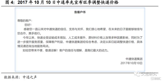 FB体育 FB体育平台国君交运：快递旺季提价在即四季度盈利或超预期表现(图4)